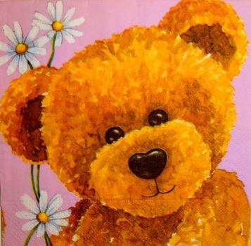 093 Teddy - 3 lagig (rosa) - Decor